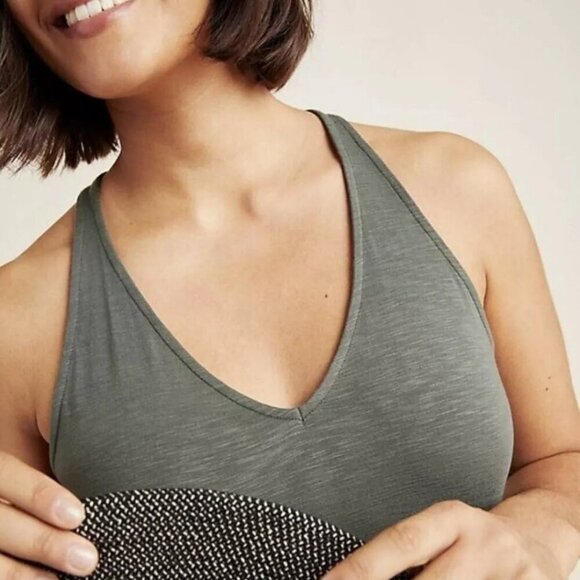 Anthropologie Dolan Fabiana Knit Dress Olive Green Black- Size Small - Picture 12 of 12